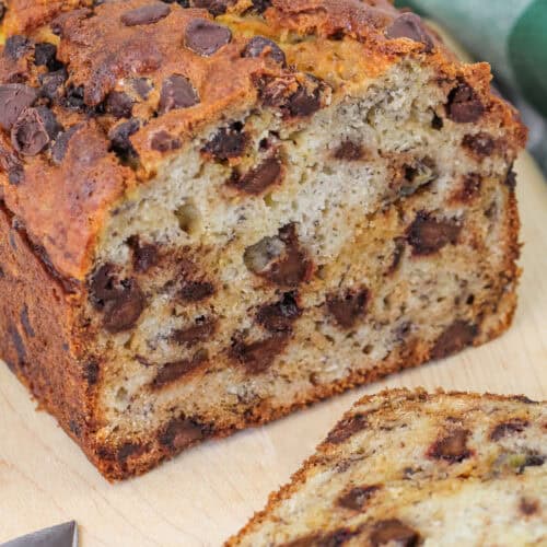 loaf of Chocolate Chip Banana Bread