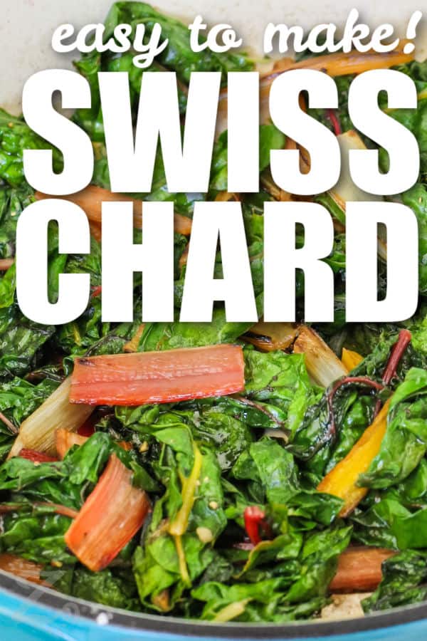 easy to make Swiss Chard with writing