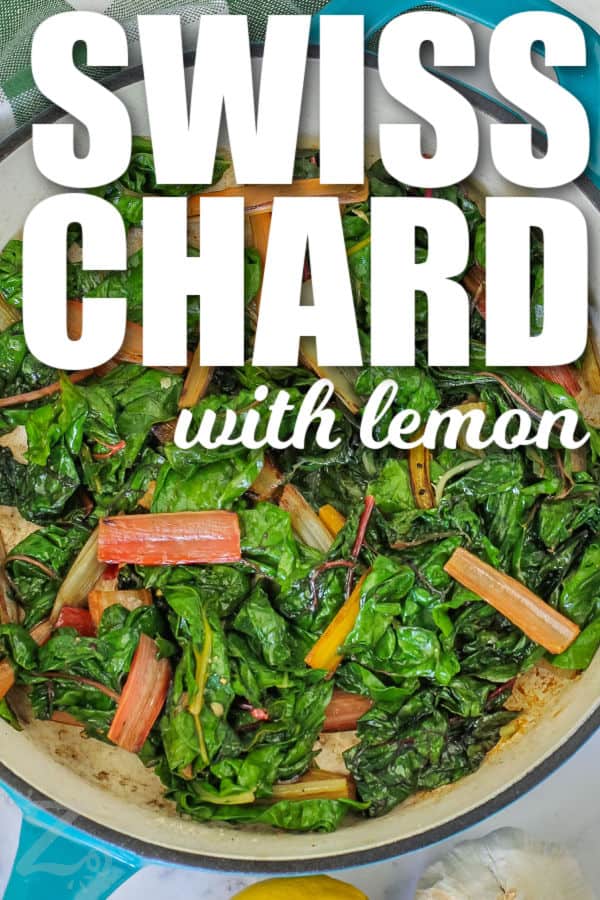 Swiss Chard with lemon and a title