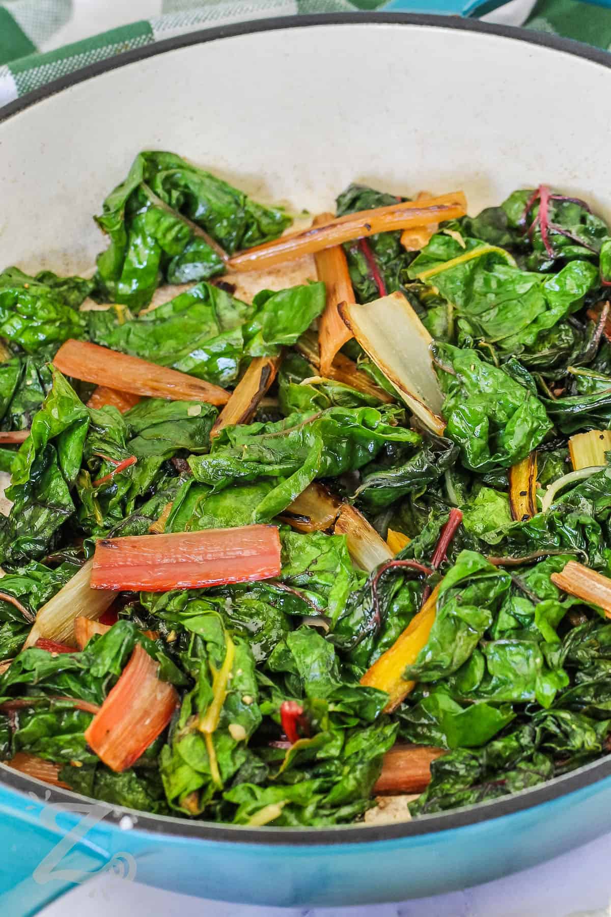 close up of Swiss Chard