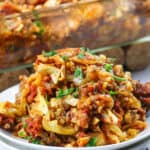 plated dish of Unstuffed Cabbage Rolls