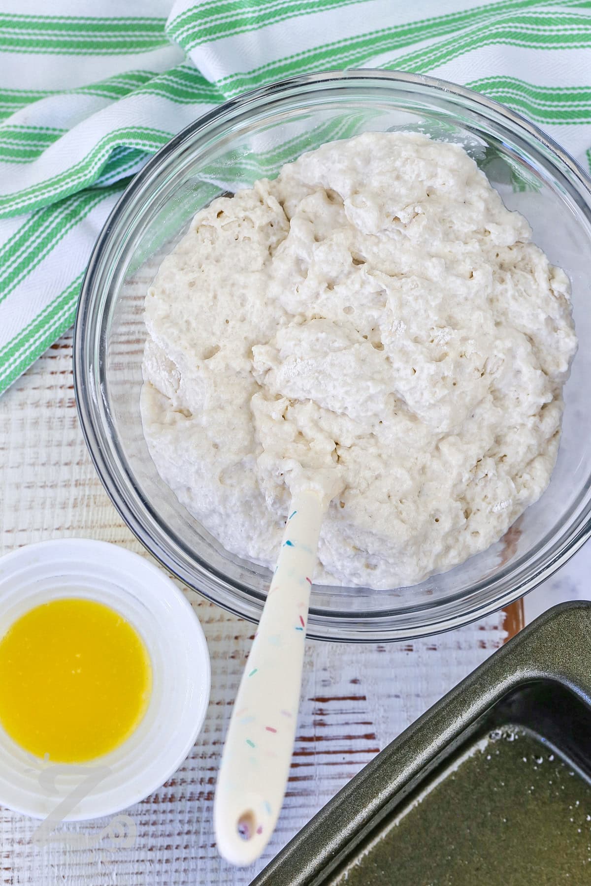 dough to make Beer Bread Recipe in a bowl