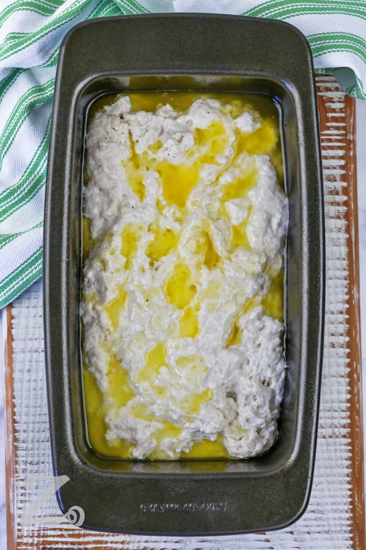 Beer Bread Recipe in the pan before cooking