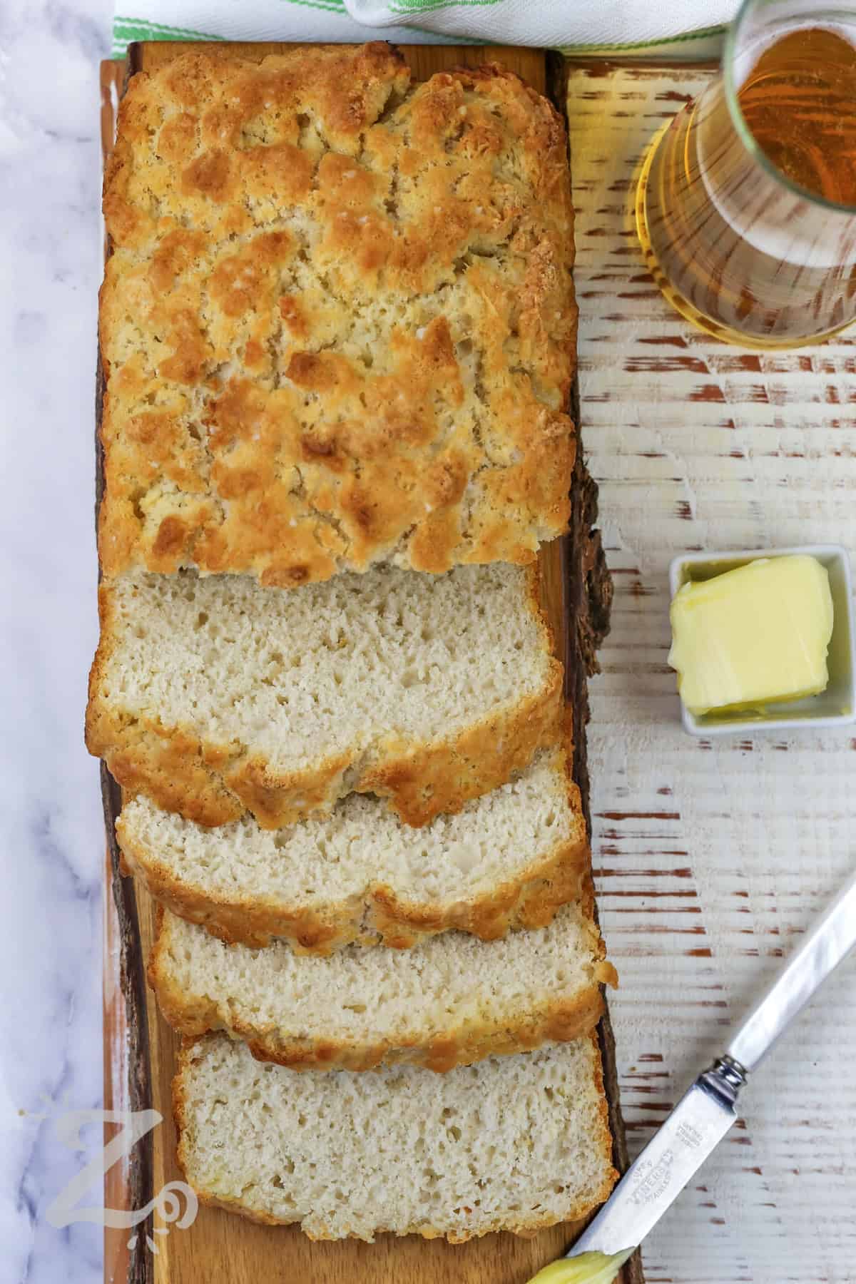 loaf of Beer Bread Recipe sliced