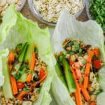 Chicken Lettuce Wraps on a plate