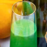 close up of Green Mimosa drink