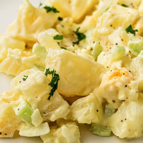 close up of Classic Potato Salad on a plate