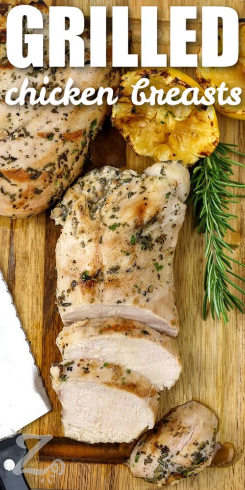 sliced Grilled Chicken with a title