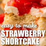 easy to make Strawberry Shortcake with writing