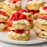 plated sweet Strawberry Shortcake