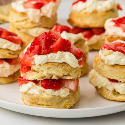 plated sweet Strawberry Shortcake