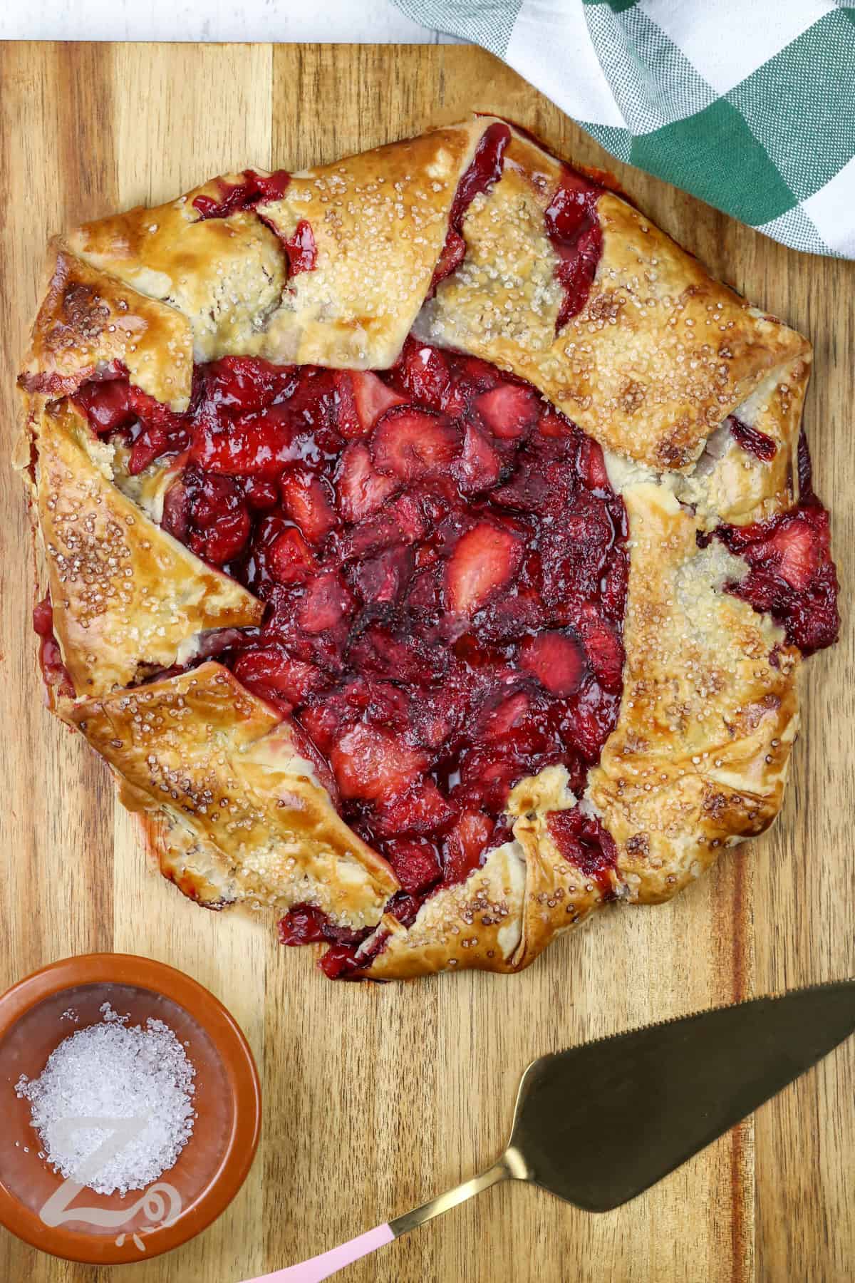Strawberry Galette with sugar on top